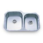 60/40 style sink comes in 18 gauge and 16 gauge